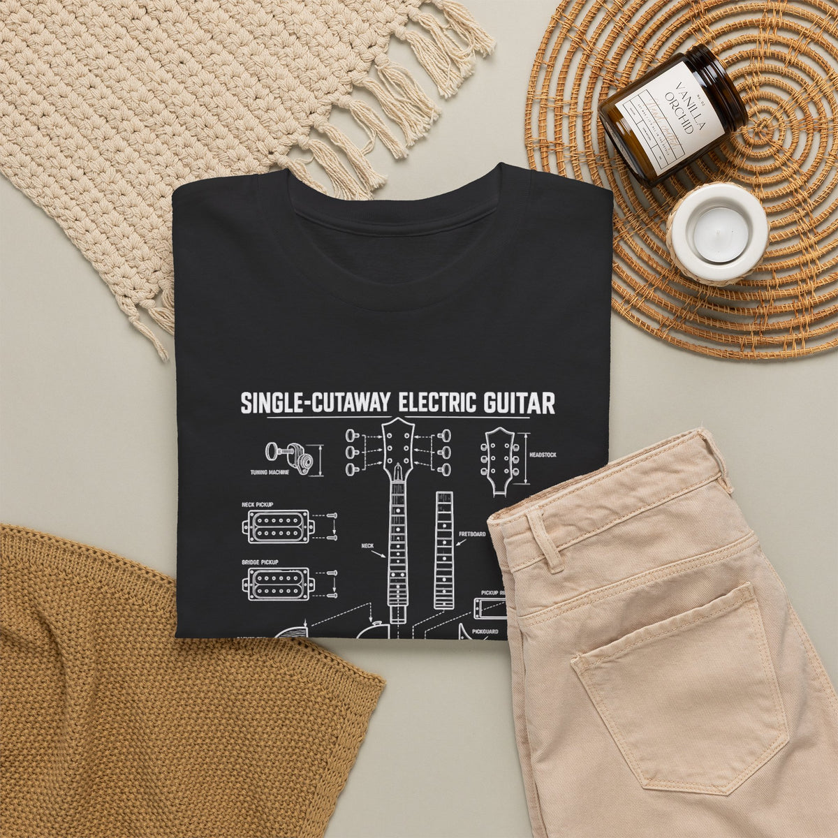 Electric Guitar Blueprint T-Shirt