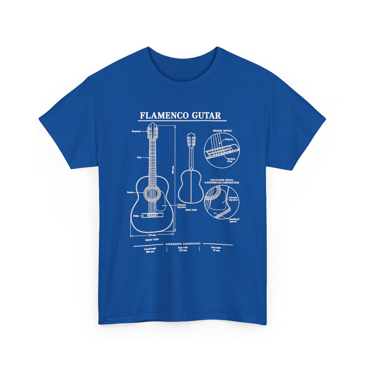 Flamenco Guitar Blueprint T-Shirt