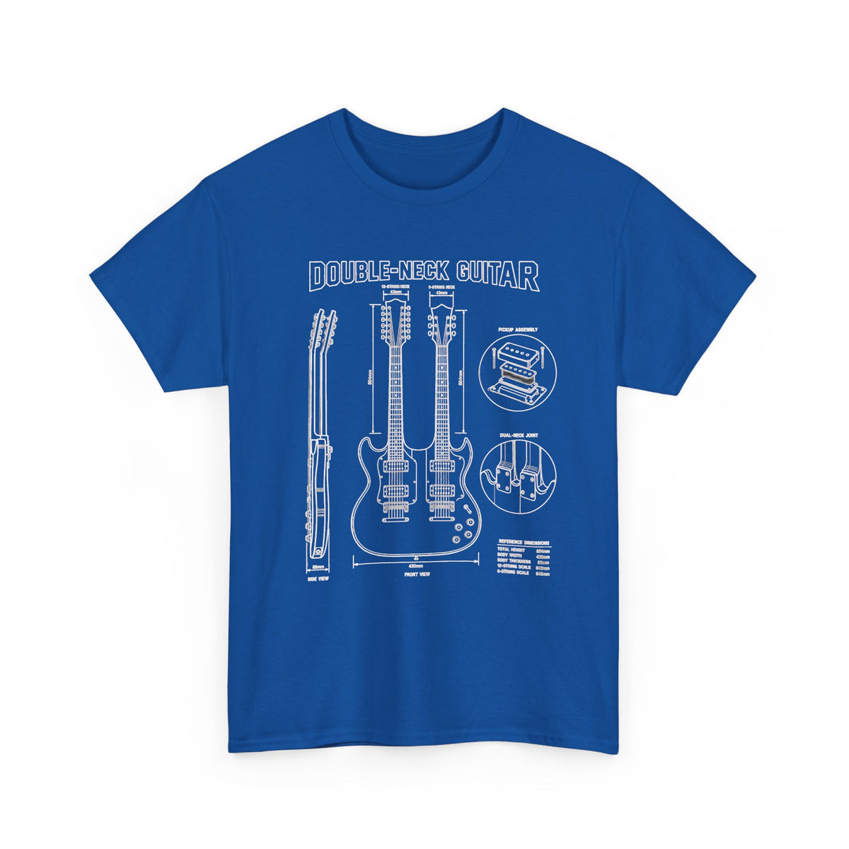 Double-Neck Guitar Blueprint T-Shirt