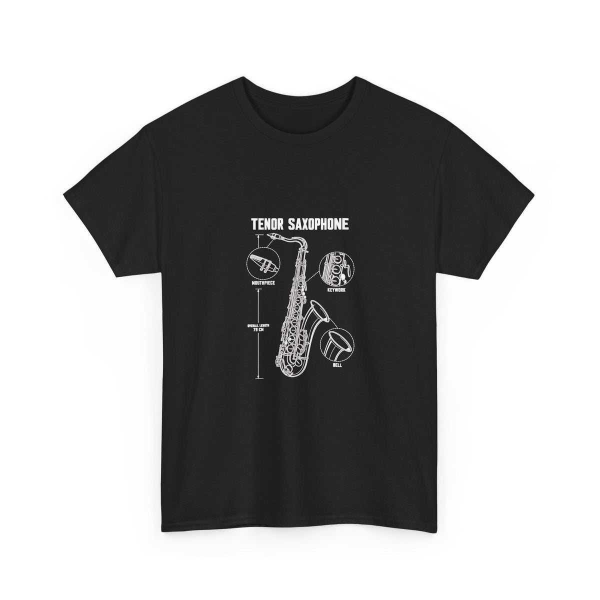 Tenor Saxophone Blueprint T-Shirt