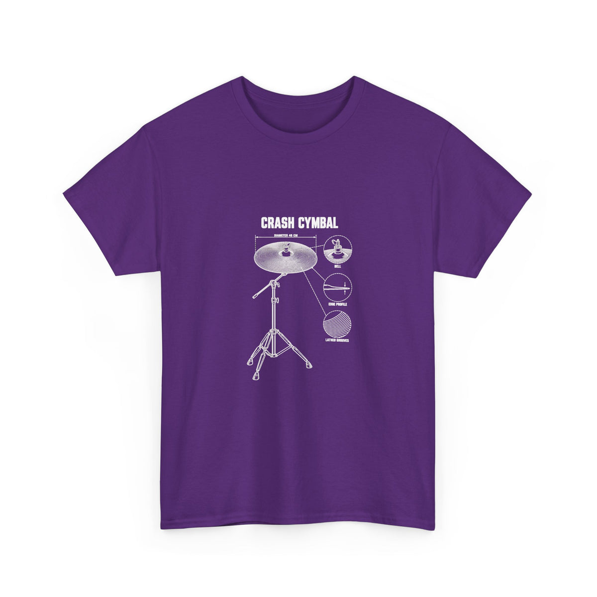 Crash Cymbal Blueprint T-Shirt