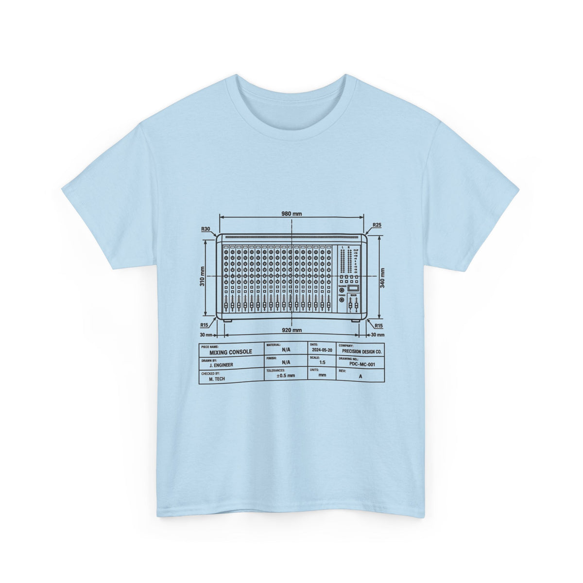 Analog Synthesizer Blueprint T-Shirt