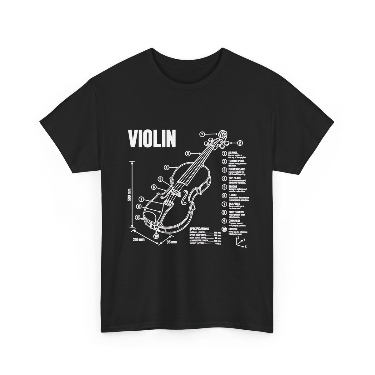 Violin Blueprint T-Shirt