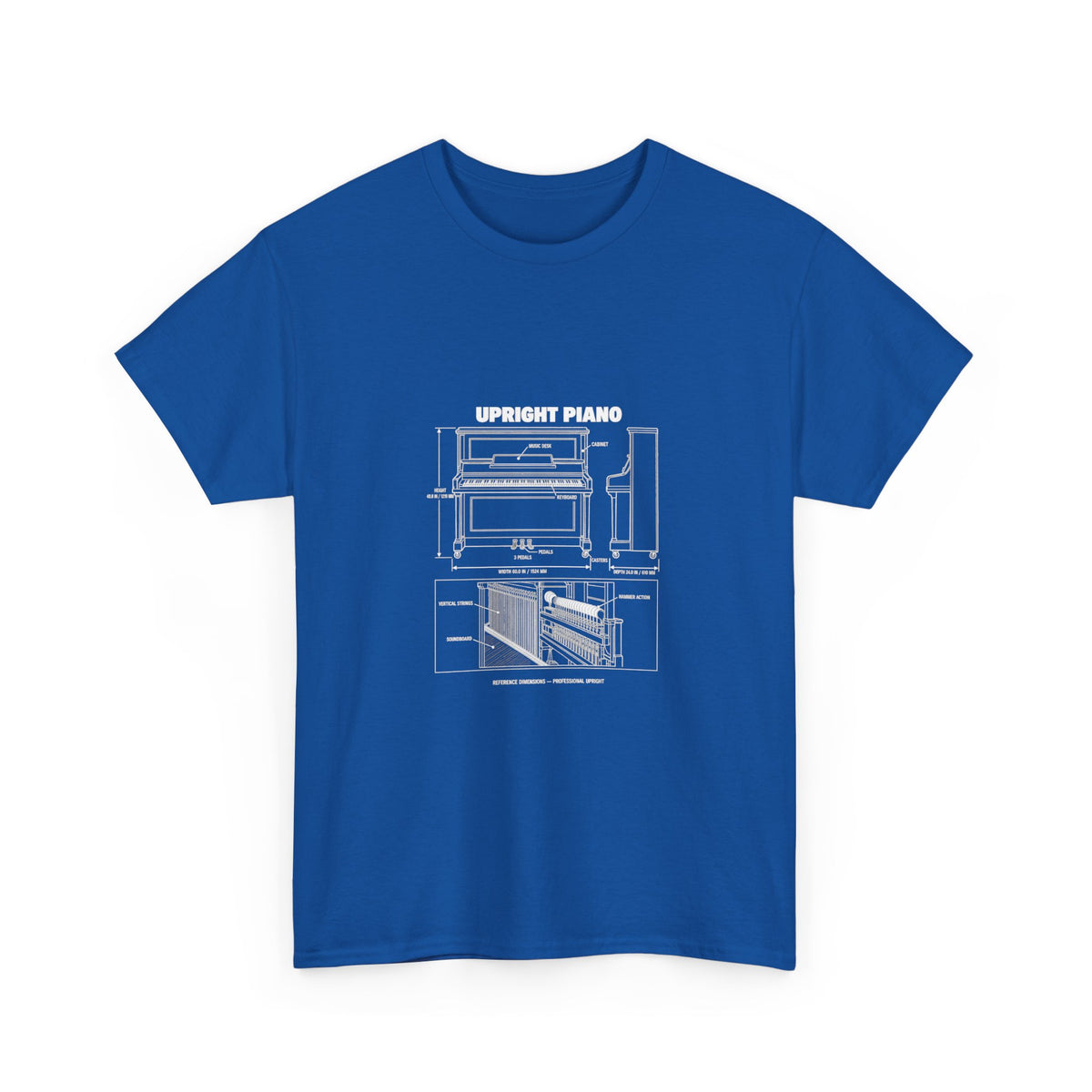 Upright Piano Blueprint T-Shirt