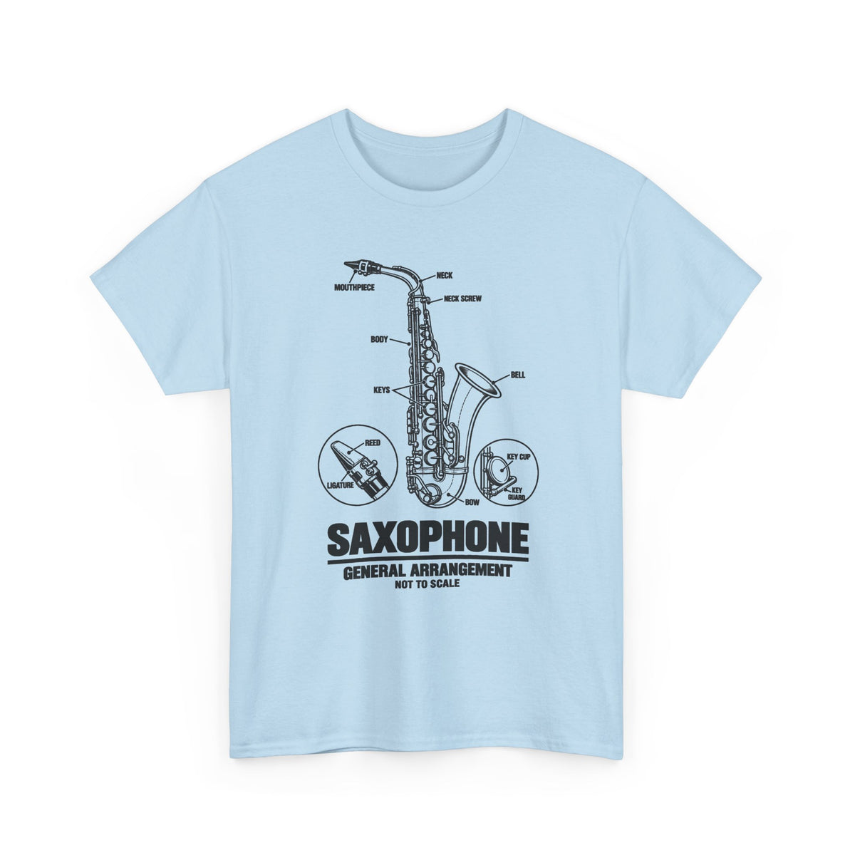 Saxophone Blueprint T-Shirt