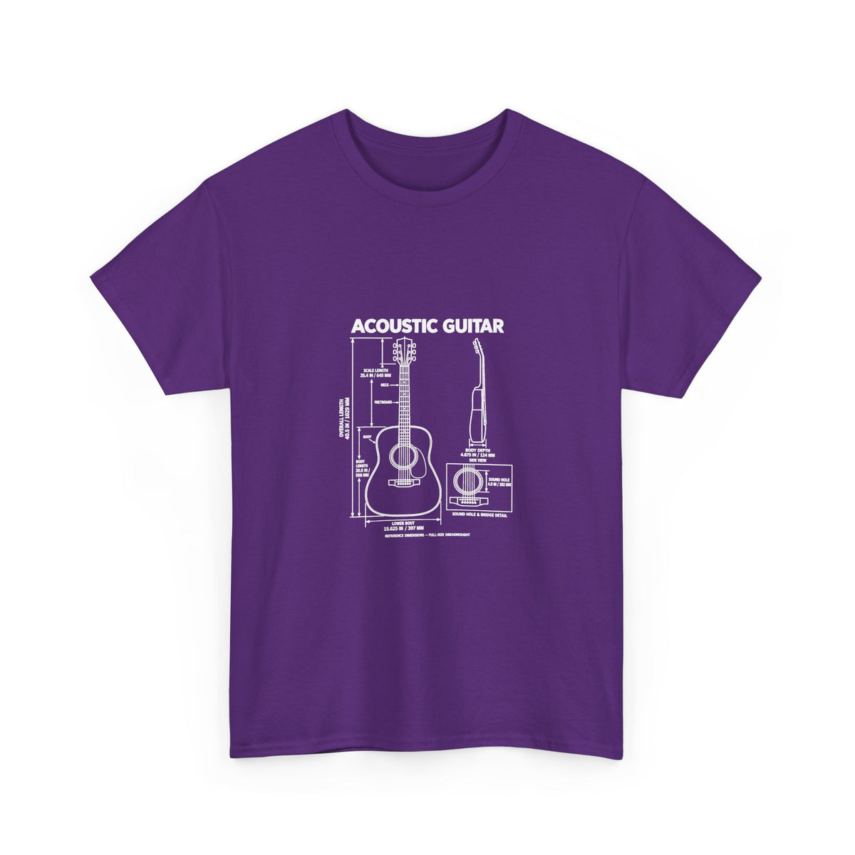 Acoustic Guitar Blueprint T-Shirt
