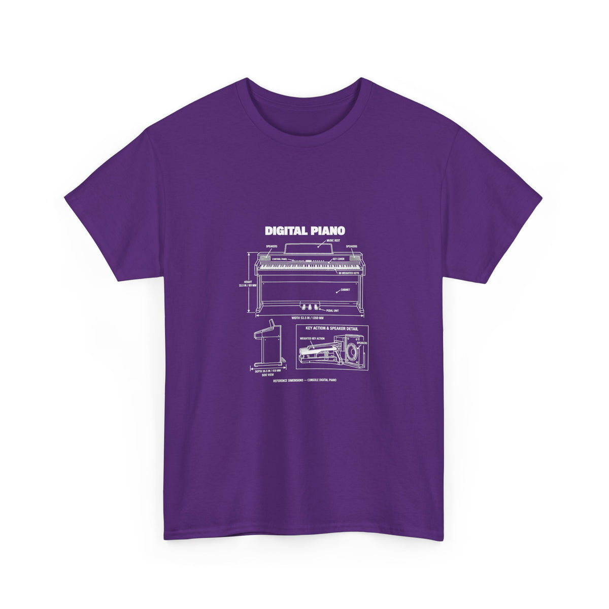 Digital Piano Blueprint T-Shirt