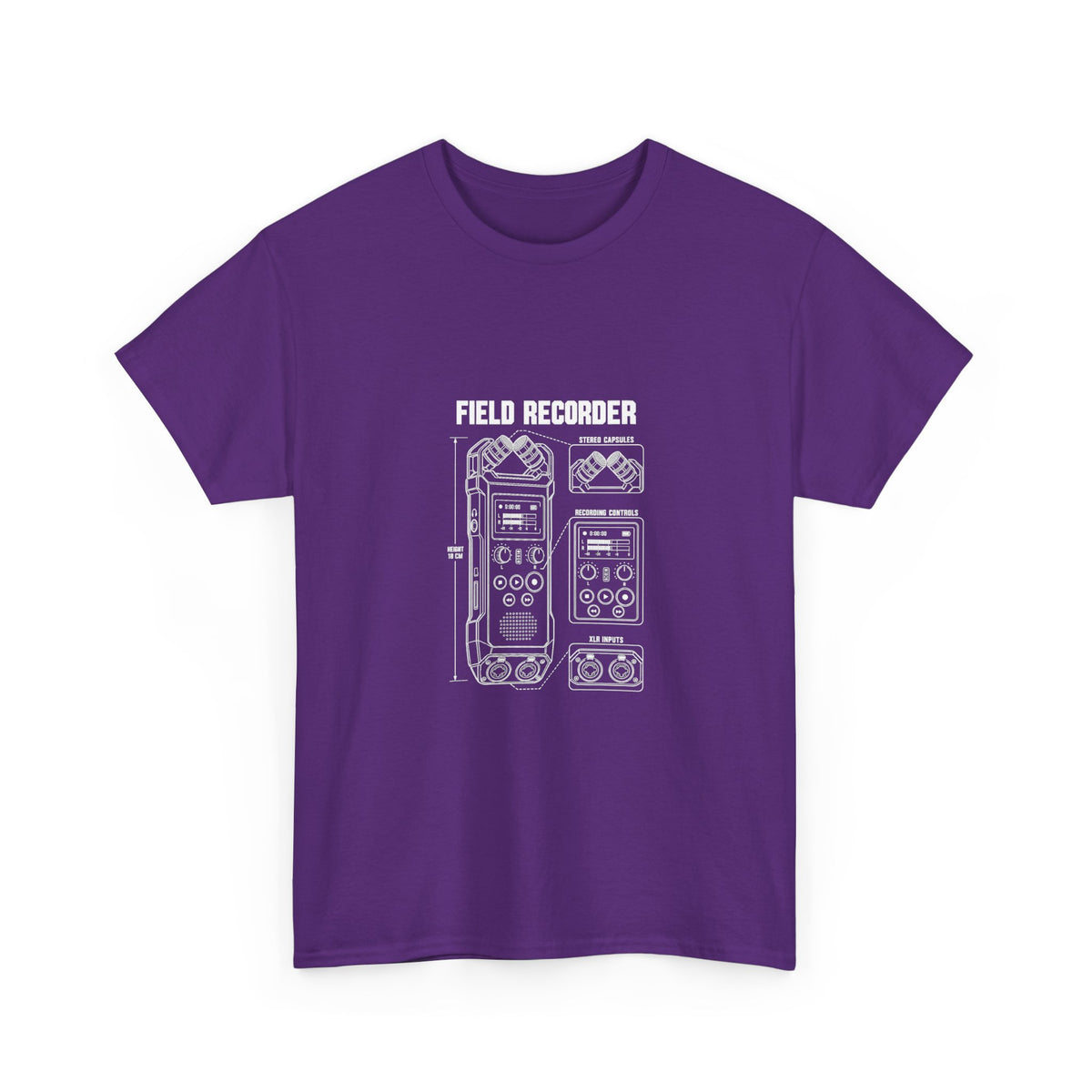 Field Recorder Blueprint T‑Shirt