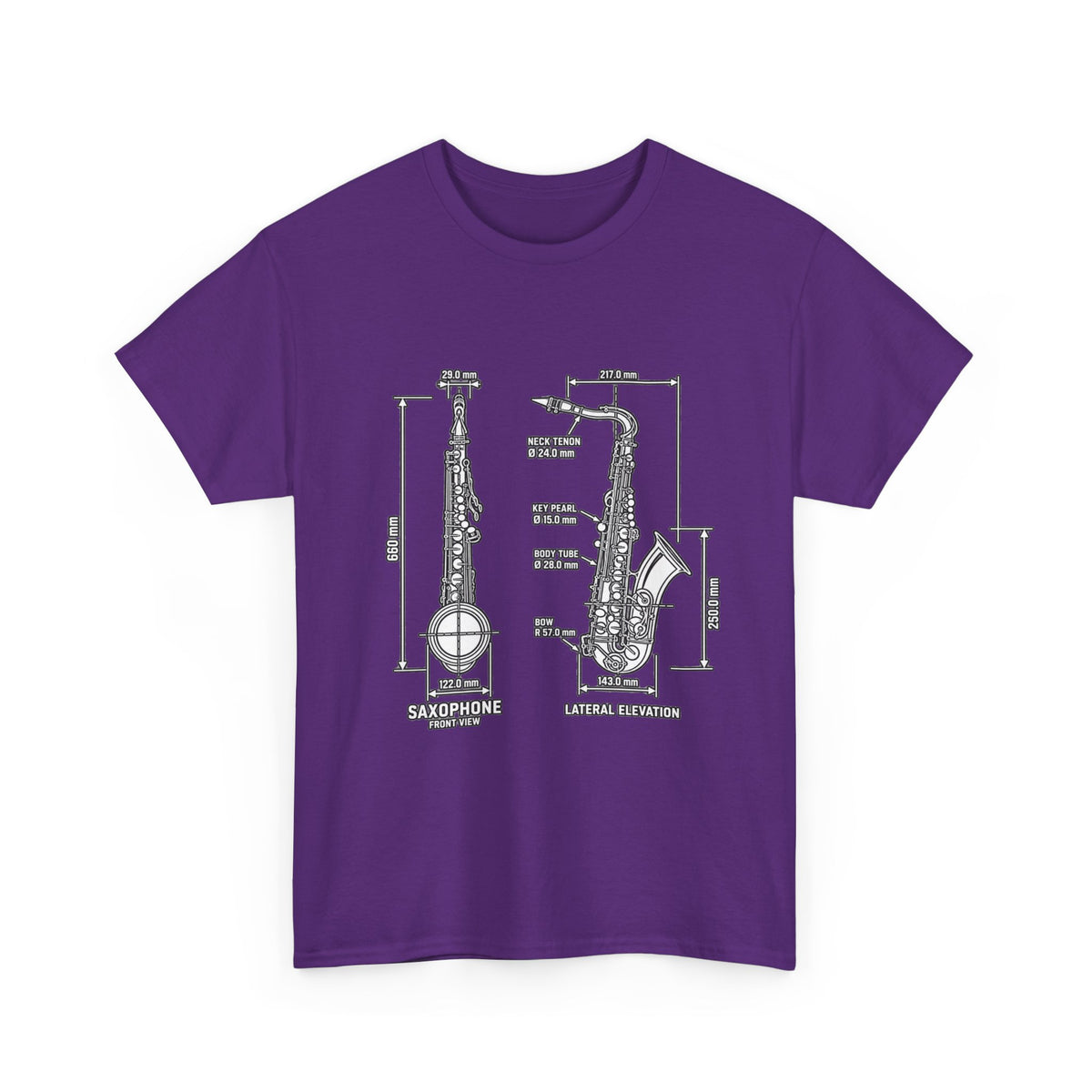 Saxophone Blueprint T-Shirt