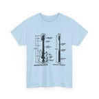 Electric Bass Guitar Blueprint T‑Shirt