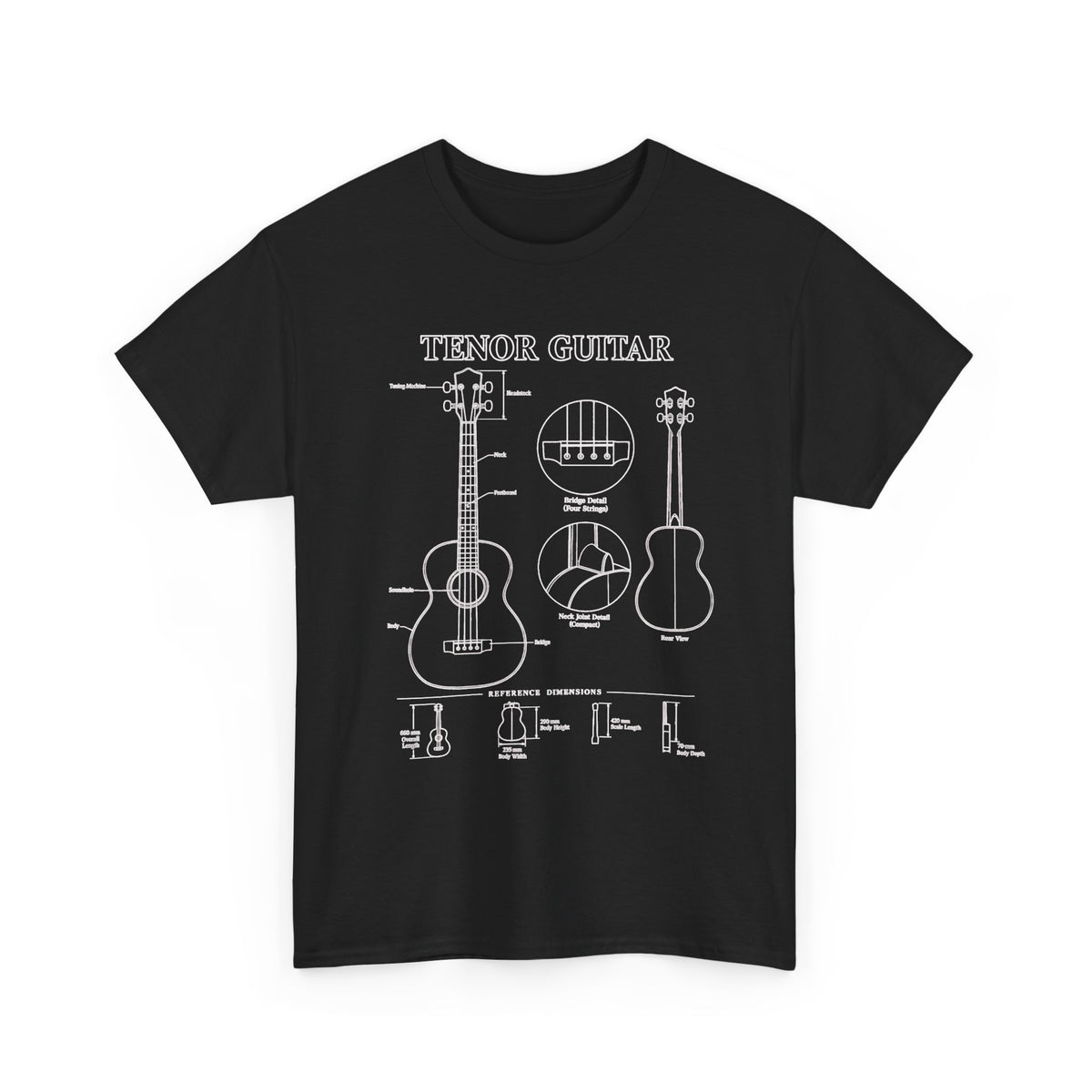 Tenor Guitar Blueprint T‑Shirt