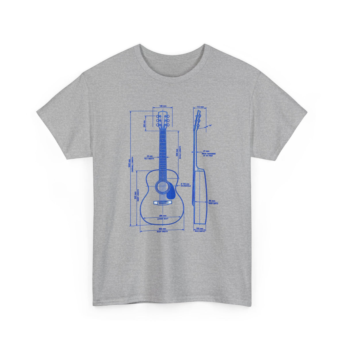 Acoustic Guitar Blueprint T-Shirt