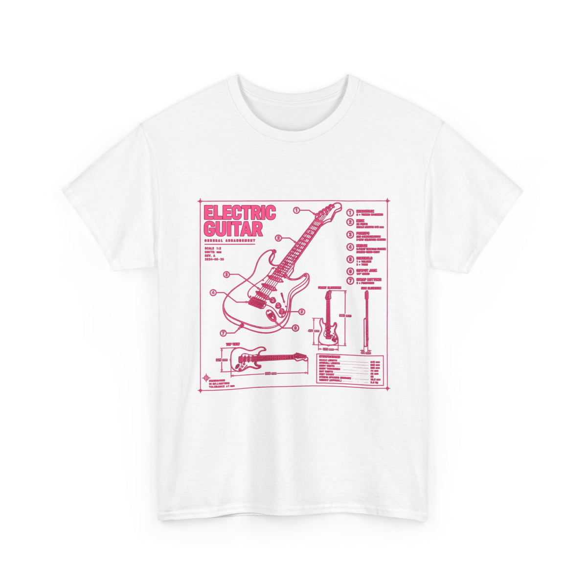 Electric Guitar Blueprint T-Shirt