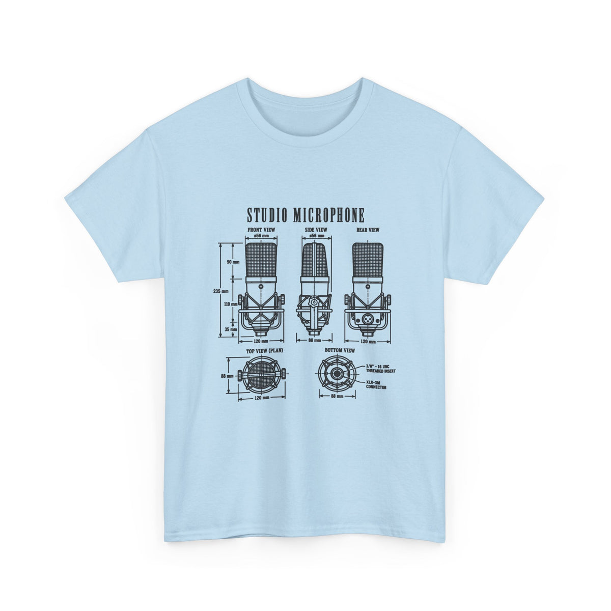 Studio Microphone Blueprint T-Shirt