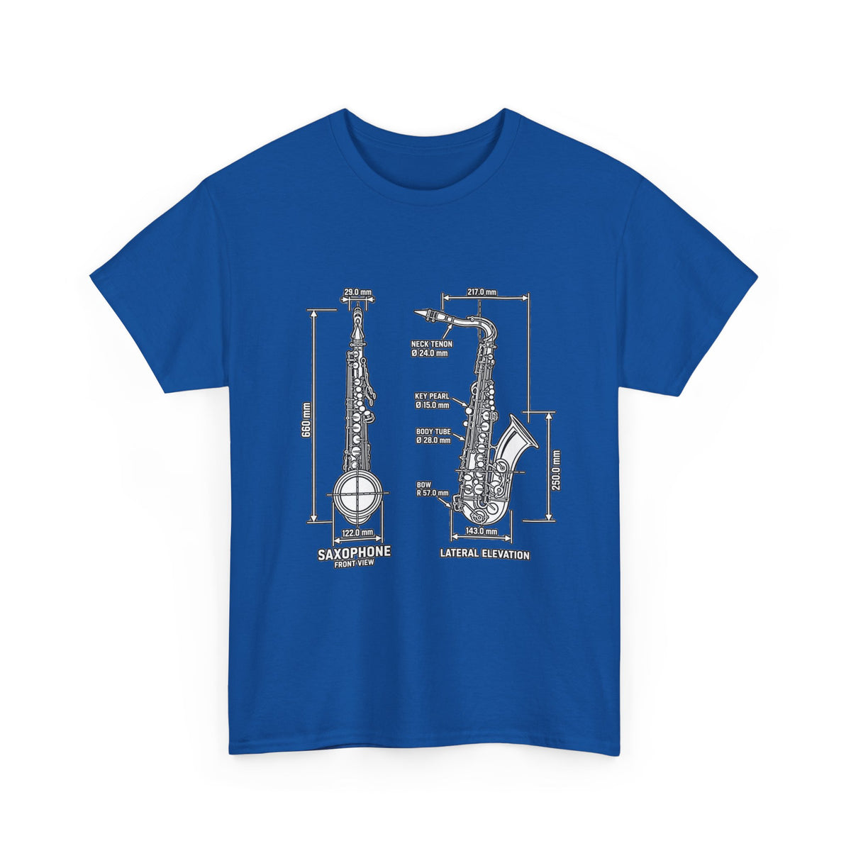Saxophone Blueprint T-Shirt