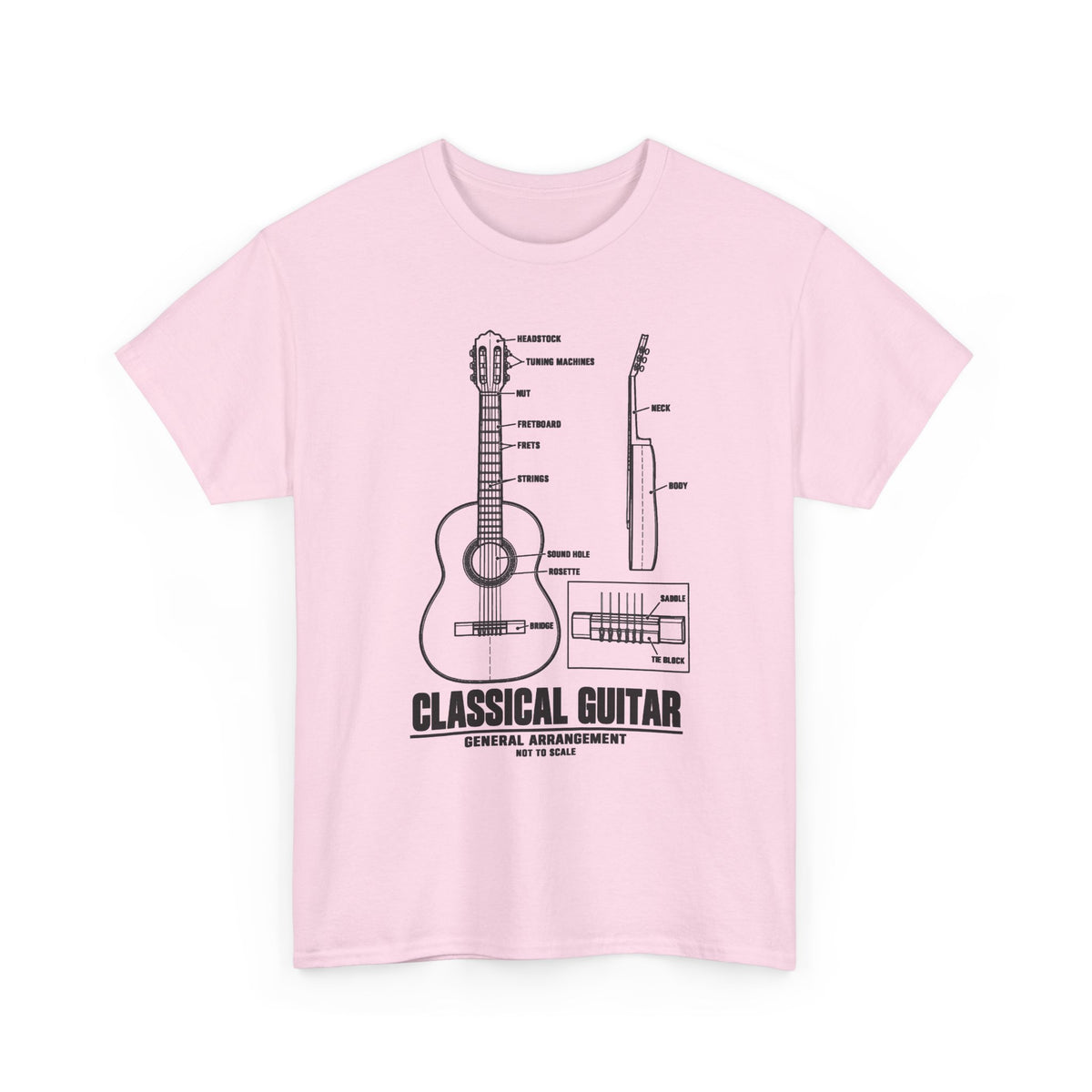 Classical Guitar Blueprint T-Shirt