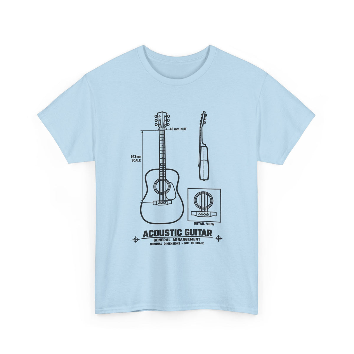Acoustic Guitar Blueprint T-Shirt