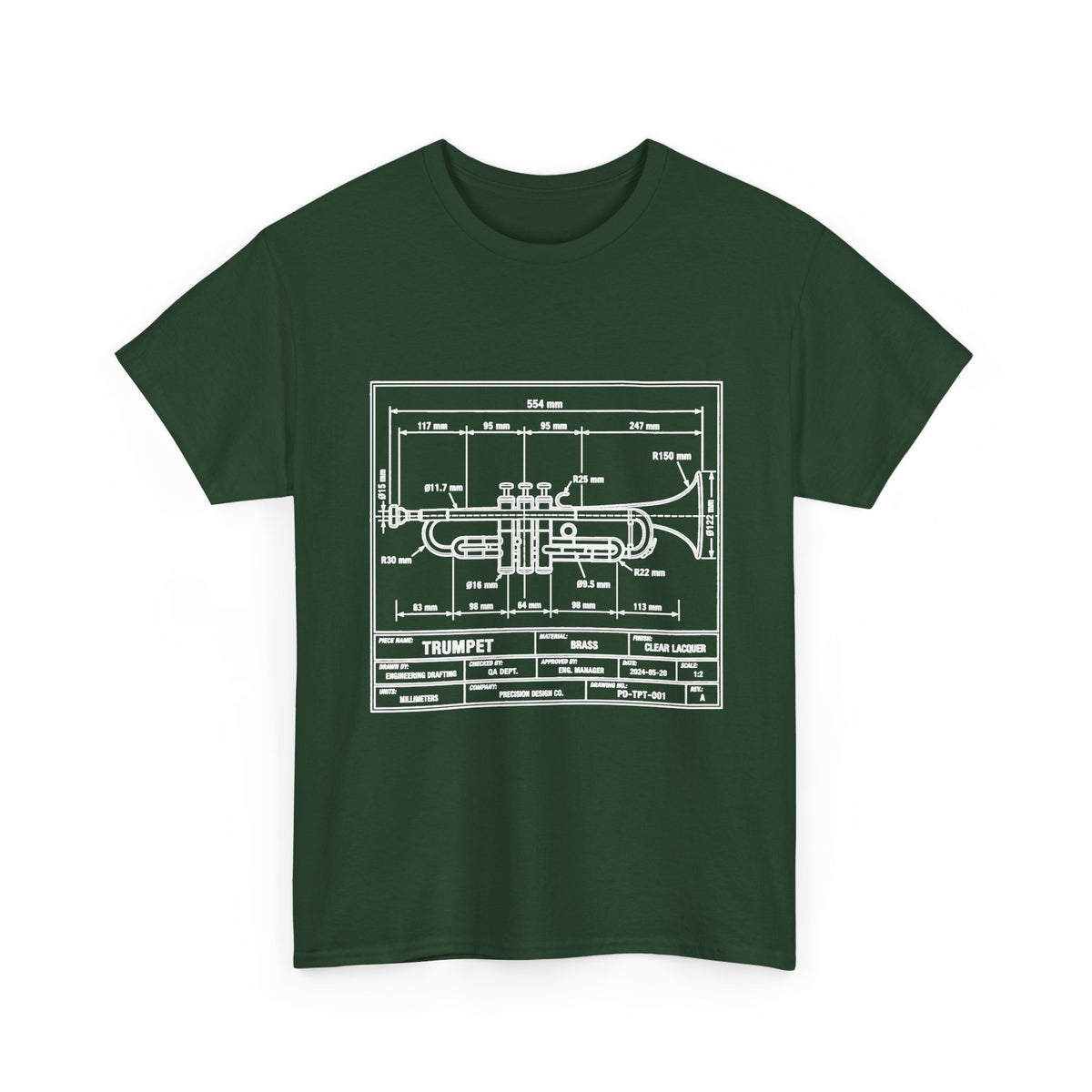 Trumpet Blueprint T-Shirt
