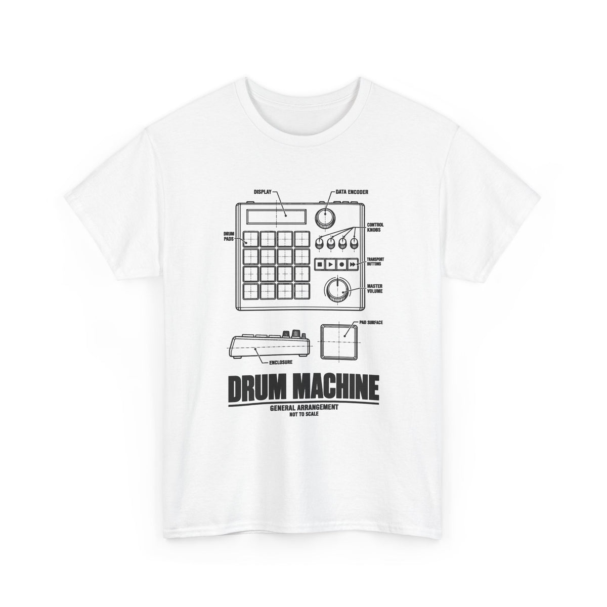 Drum Machine Blueprint T-Shirt