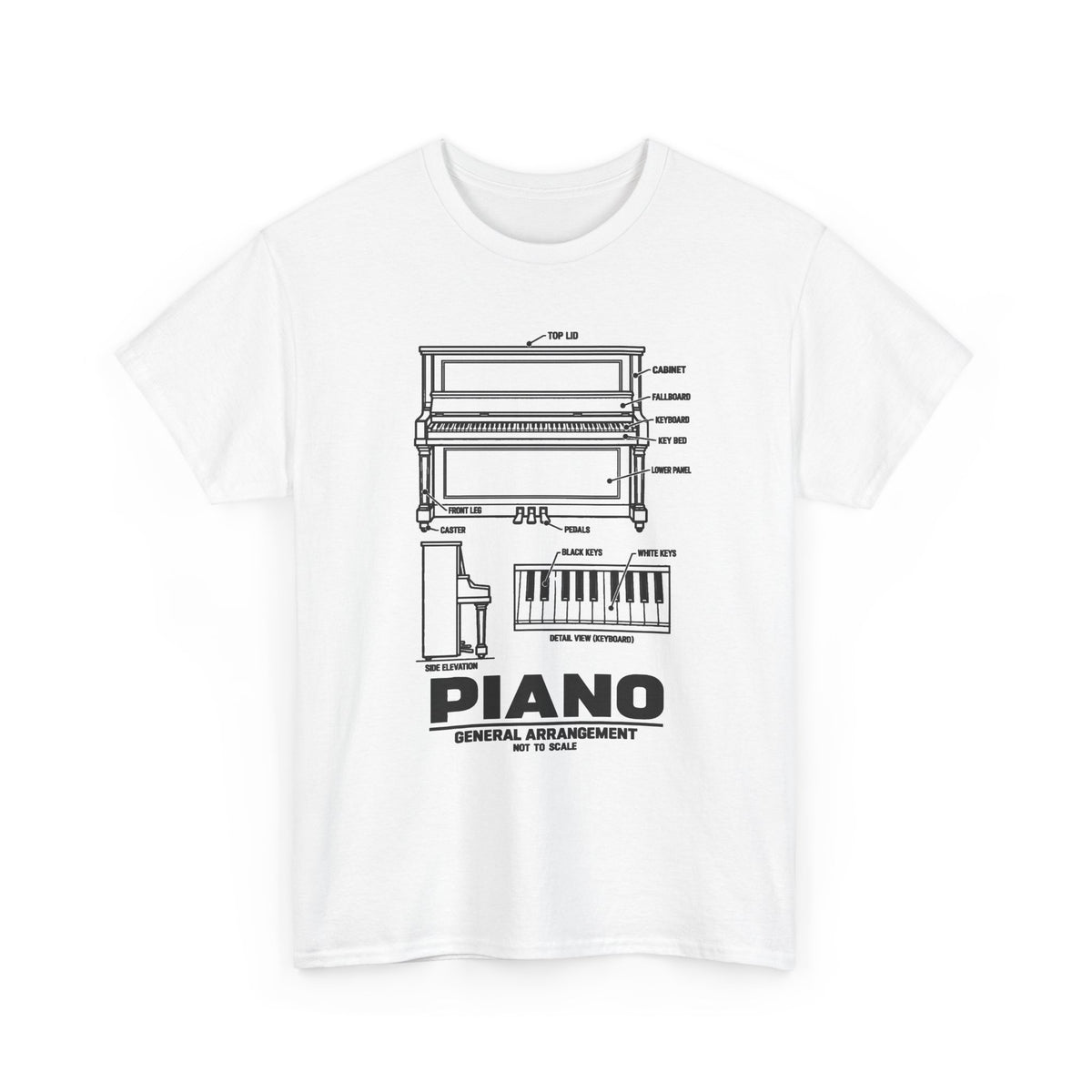 Piano Blueprint T-Shirt