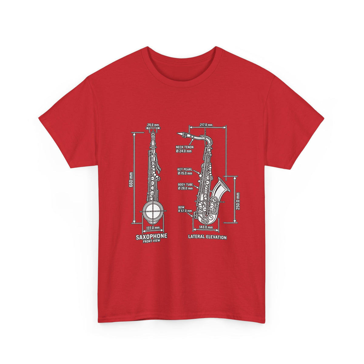 Saxophone Blueprint T-Shirt