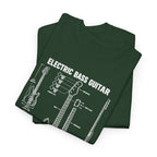 Electric Bass Guitar Blueprint T-Shirt
