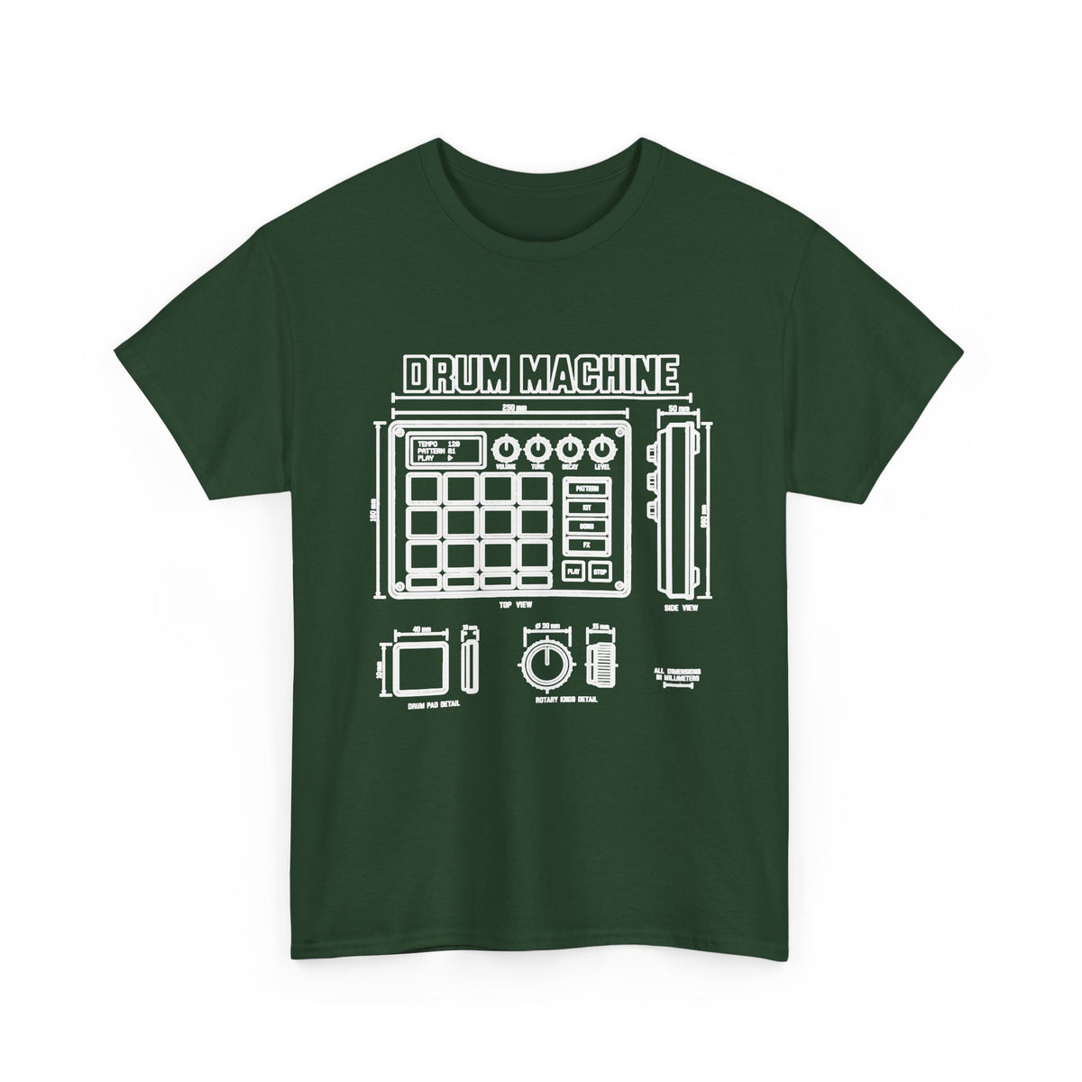Drum Machine Blueprint T-Shirt