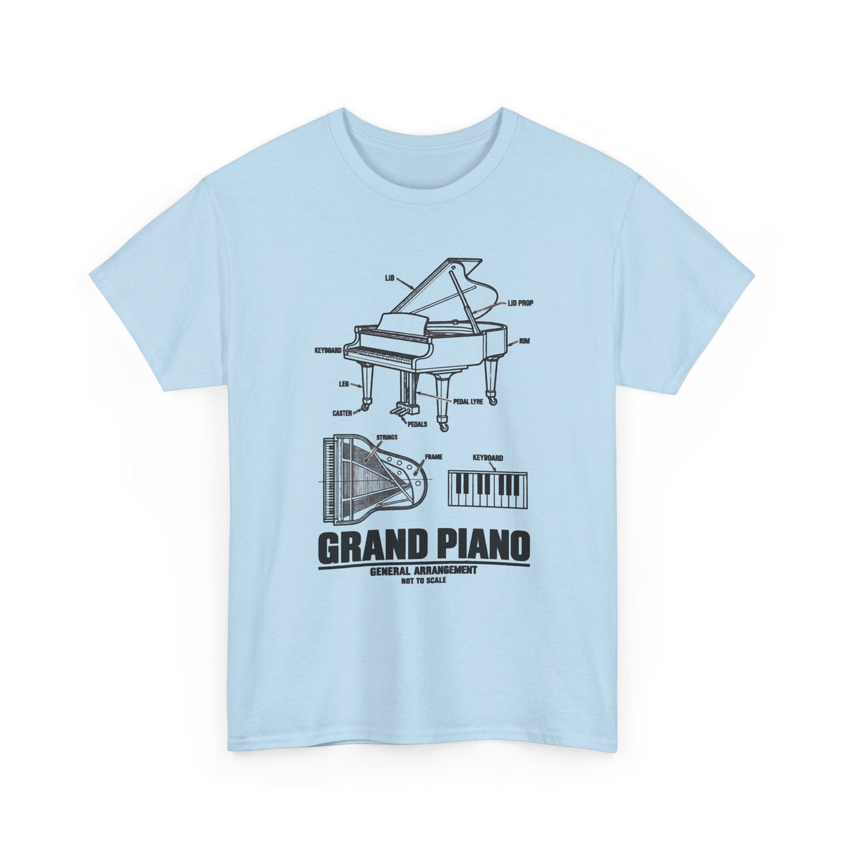 Grand Piano Blueprint T-Shirt