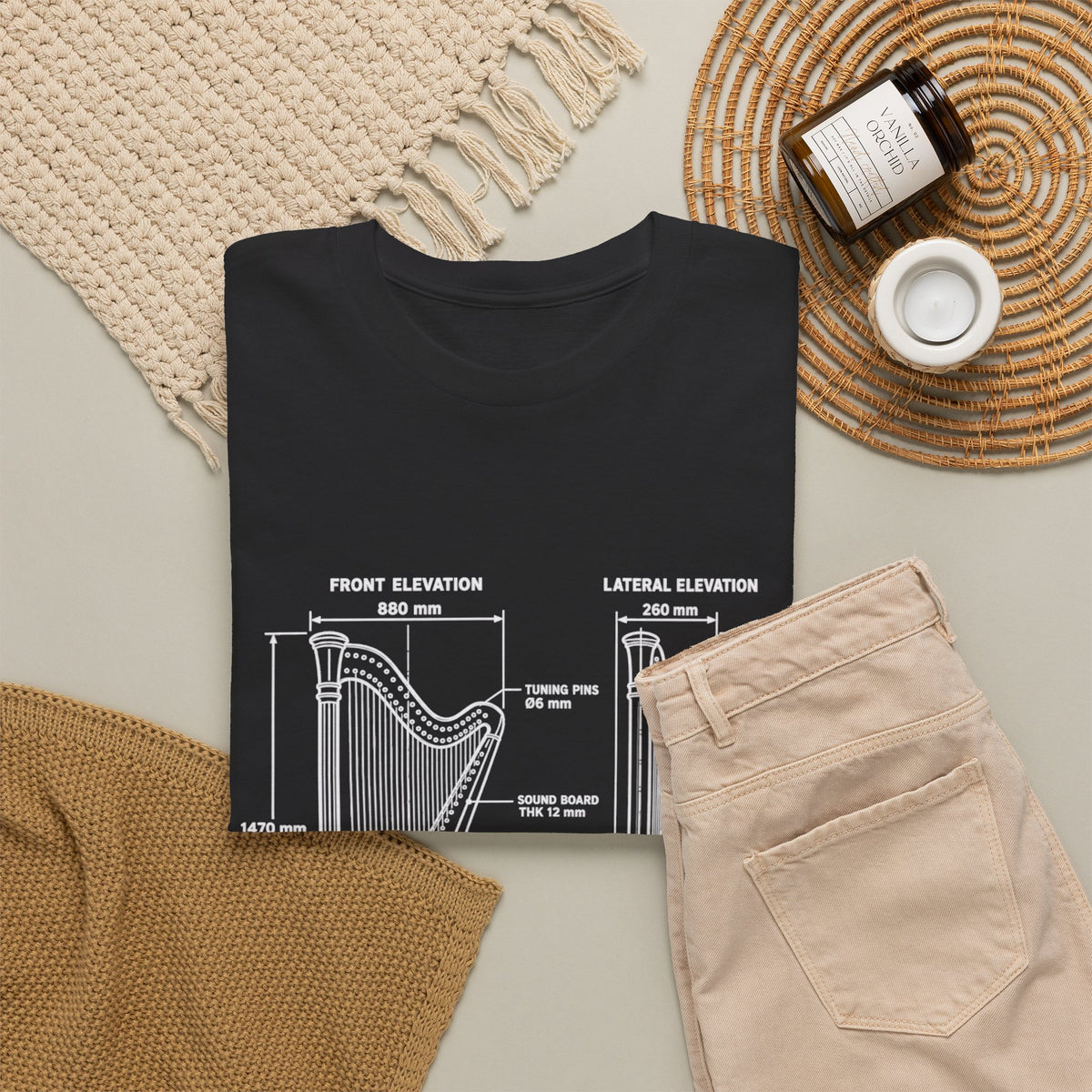Harp Blueprint T-Shirt