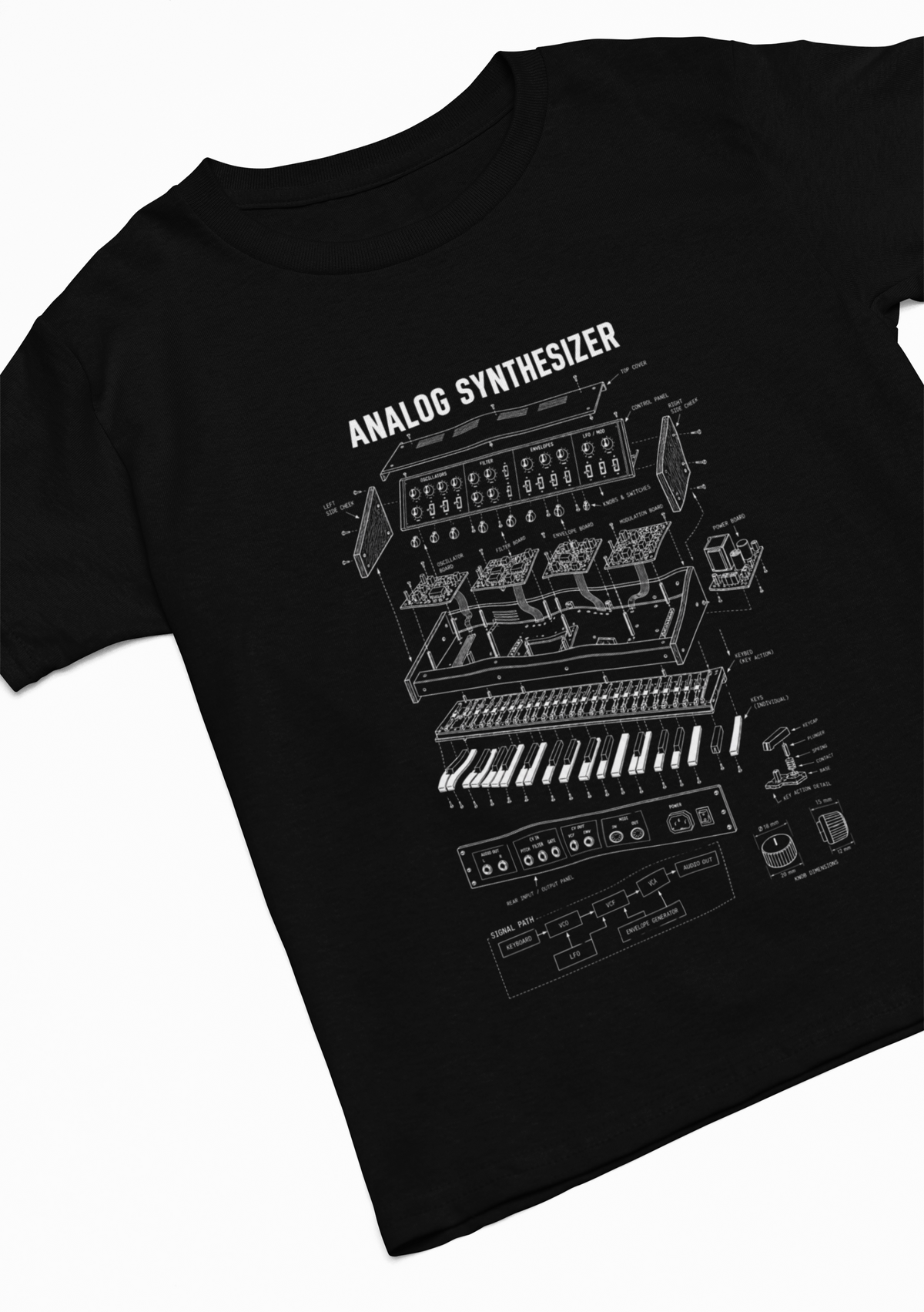 Analog Synthesizer Blueprint T-Shirt