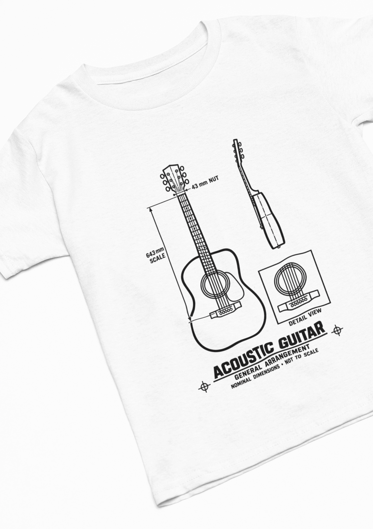 Acoustic Guitar Blueprint T-Shirt