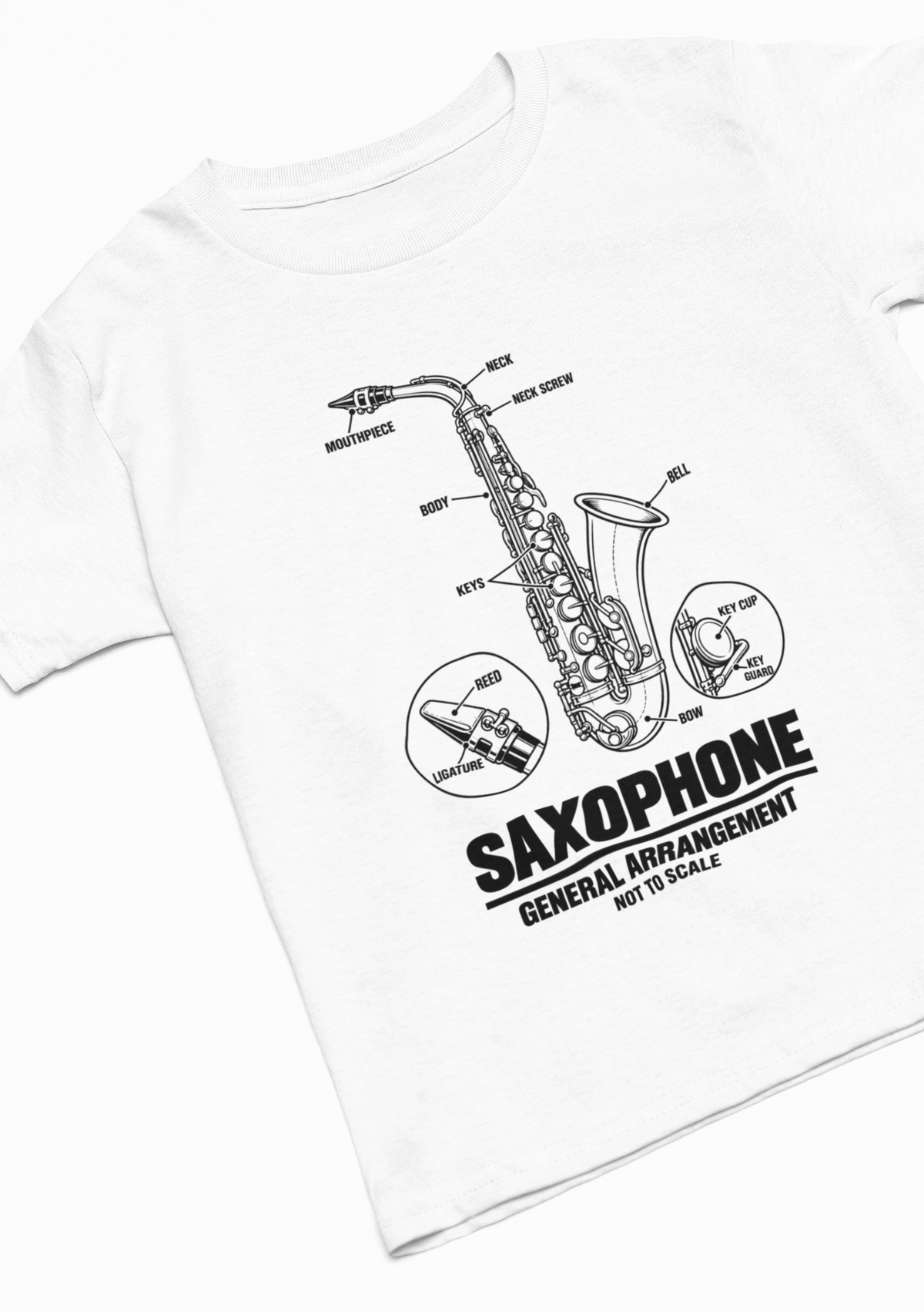 Saxophone Blueprint T-Shirt