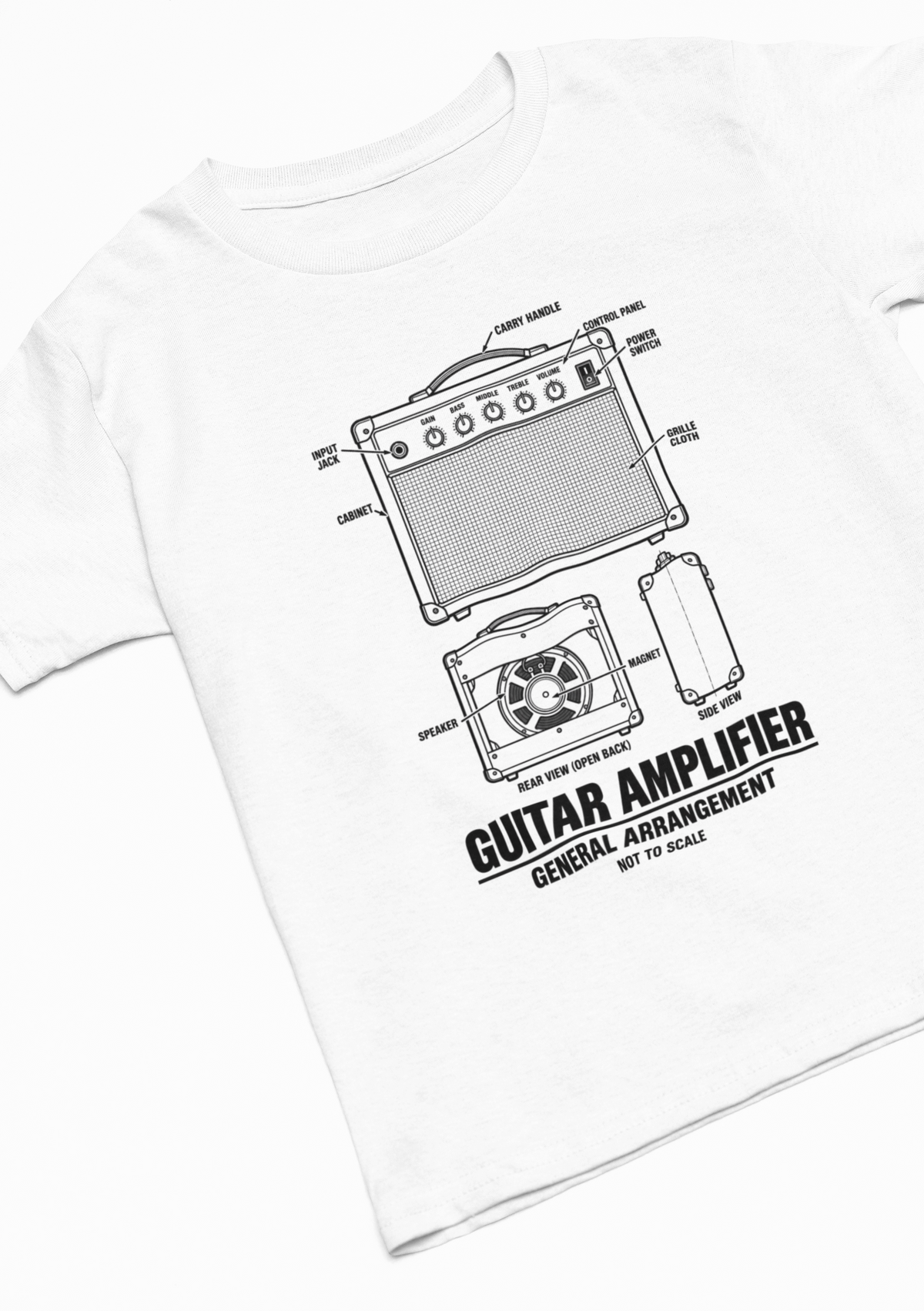 Guitar Amplifier Blueprint T-Shirt