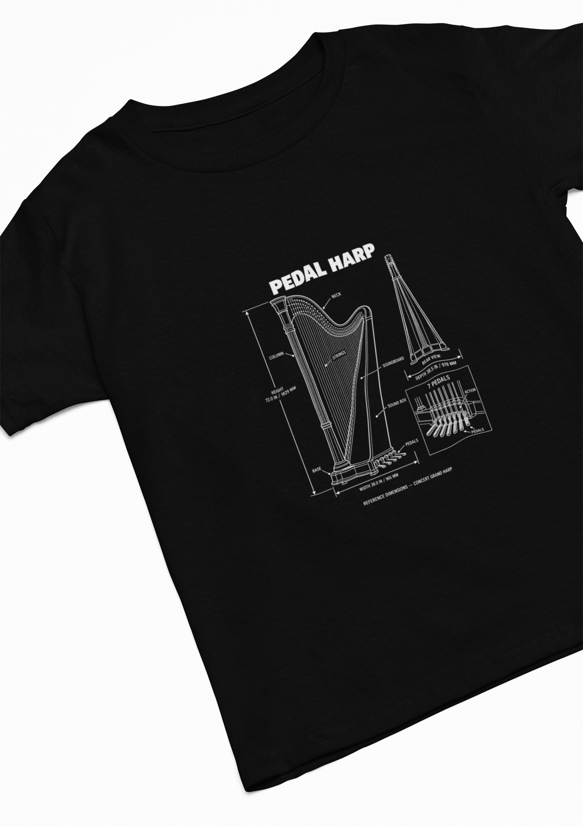 Pedal Harp Blueprint T-Shirt
