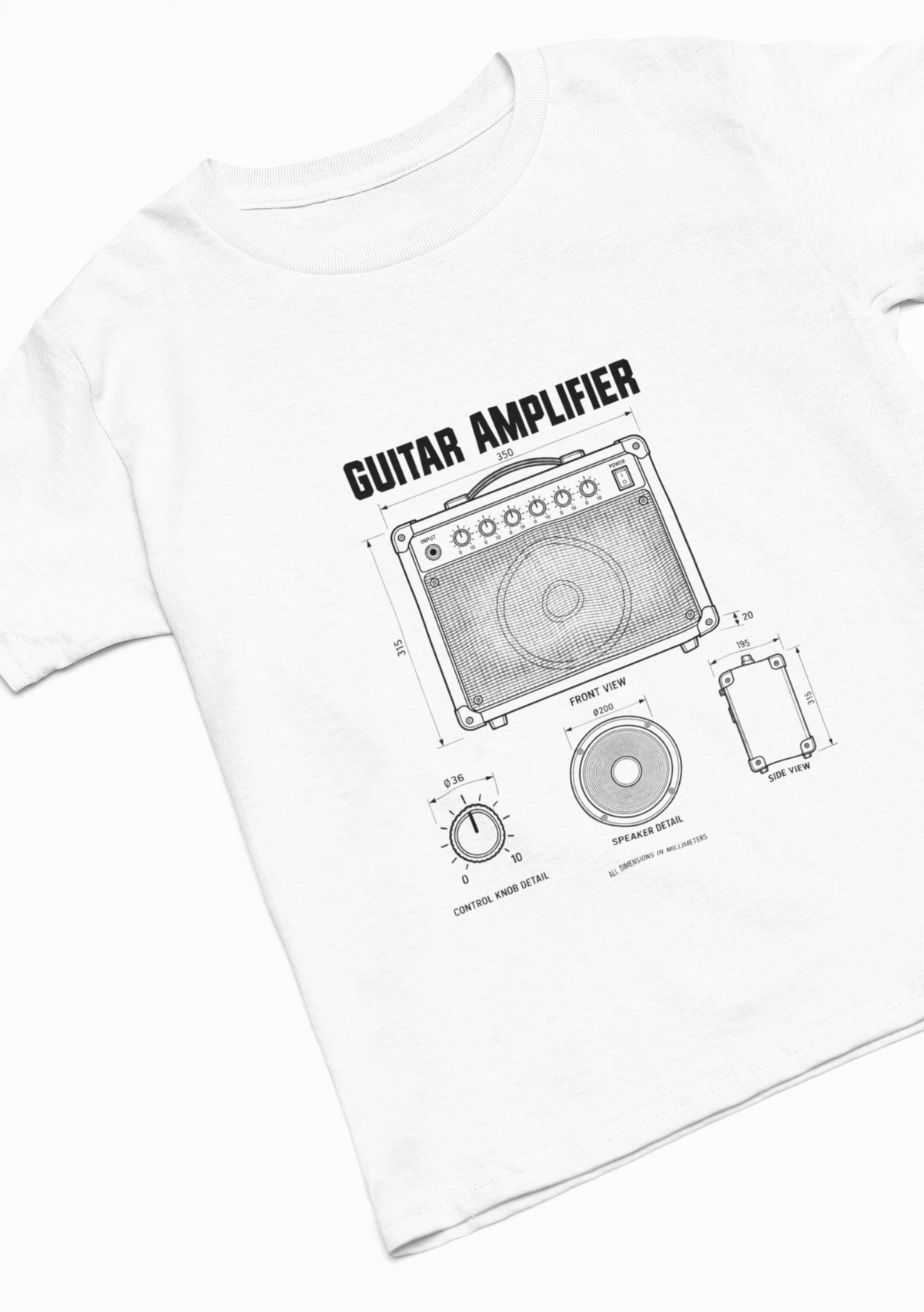 Guitar Amplifier Blueprint T-Shirt