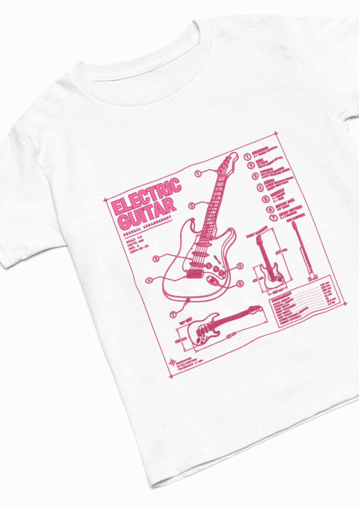 Electric Guitar Blueprint T-Shirt