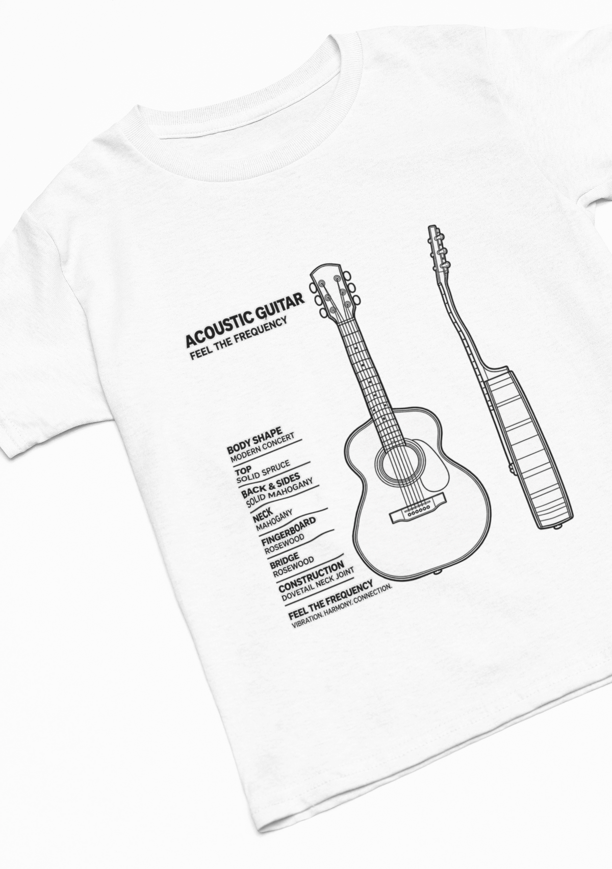 Acoustic Guitar Blueprint T-Shirt: