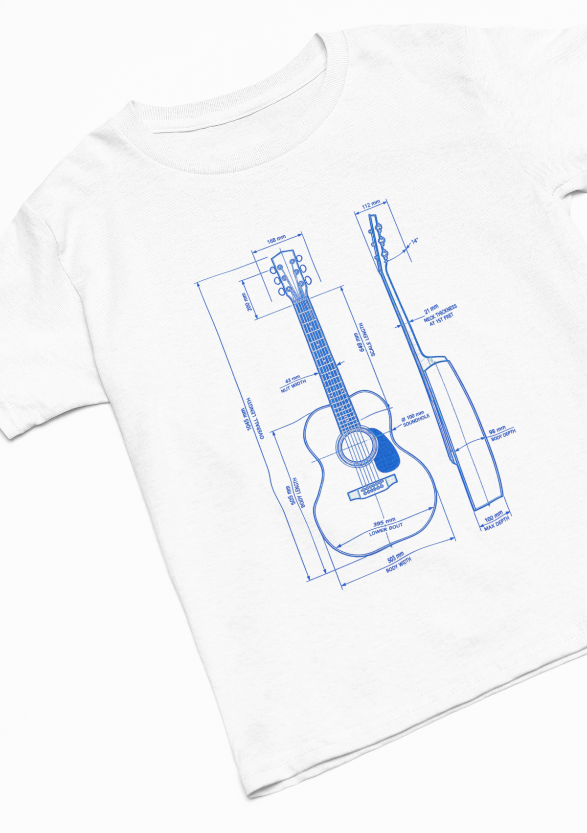 Acoustic Guitar Blueprint T-Shirt