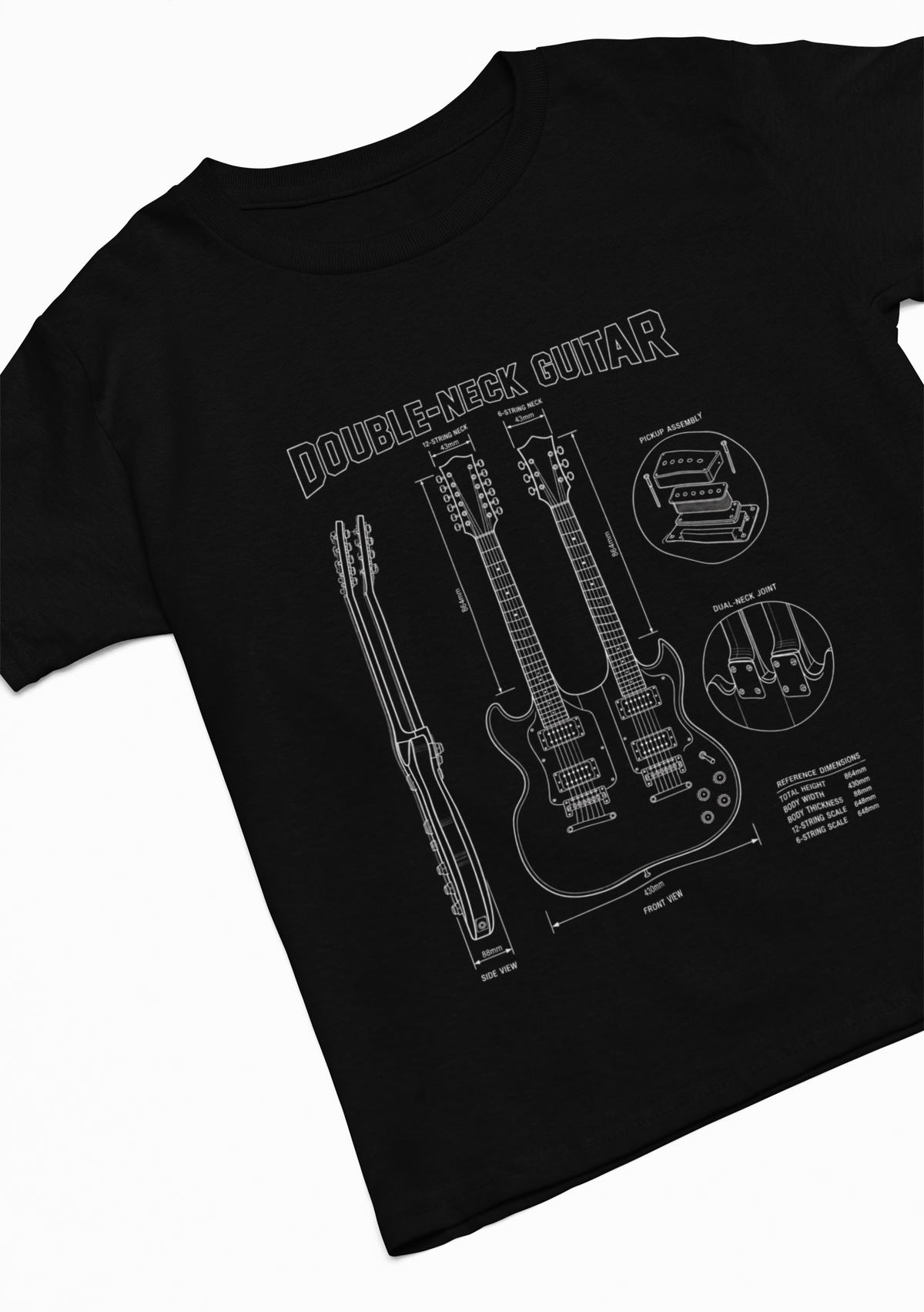 Double-Neck Guitar Blueprint T-Shirt